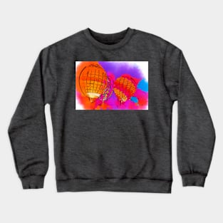 Subtle Abstract Hot Air Balloons Crewneck Sweatshirt